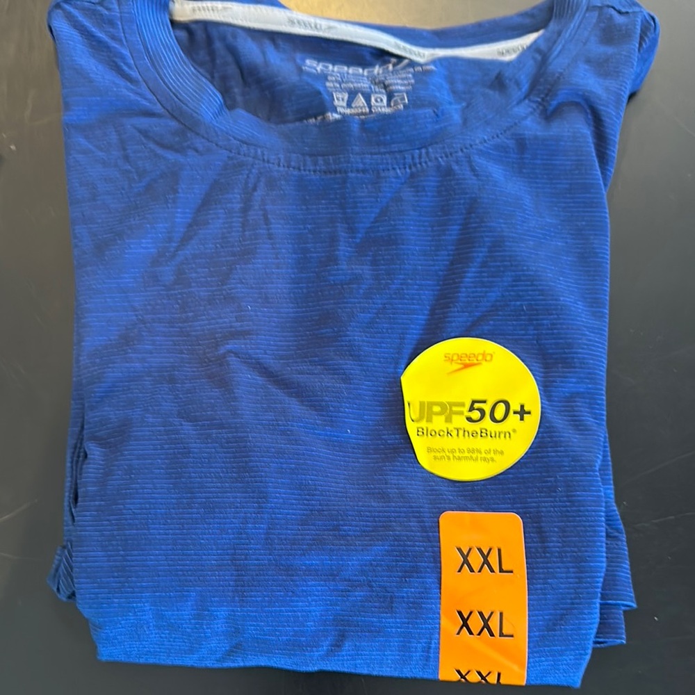Speedo Blue Short Sleeve Tee UPF 50+